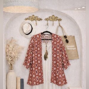 Boho chic flowy duster L
